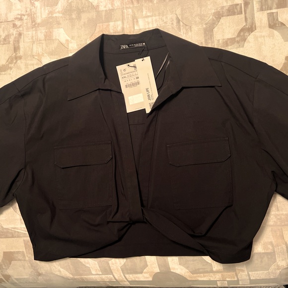 ZARA Cropped Top w/Knot - Picture 1 of 6